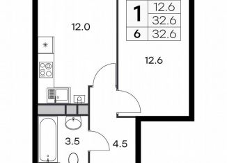 Продается 1-ком. квартира, 32.6 м2, Нижегородская область