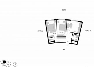 Продажа двухкомнатной квартиры, 70.7 м2, Мытищи