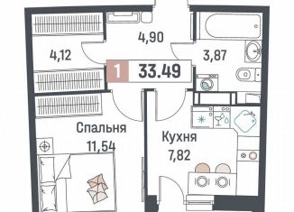 1-ком. квартира на продажу, 33.5 м2, Мурино, ЖК Авиатор