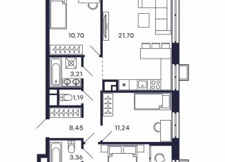 Продаю 3-ком. квартиру, 76.4 м2, Красногорск, жилой комплекс Тетрис, к8, ЖК Тетрис