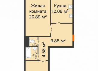 Продам 2-ком. квартиру, 70.2 м2, Воронеж, переулок Здоровья, 90Г/1к1