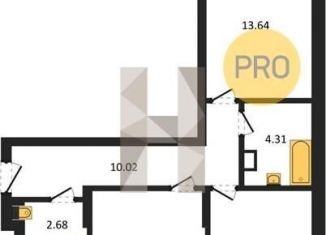 2-комнатная квартира на продажу, 66.9 м2, Воронеж, проспект Труда, 117