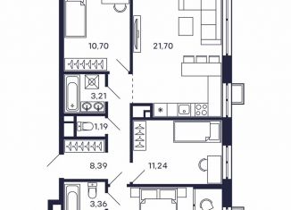 Продается 3-ком. квартира, 76.3 м2, Красногорск, жилой комплекс Тетрис, к8, ЖК Тетрис
