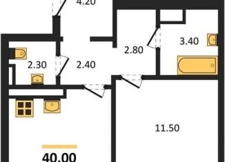 1-комнатная квартира на продажу, 40 м2, Воронеж, улица Загоровского, 5/2
