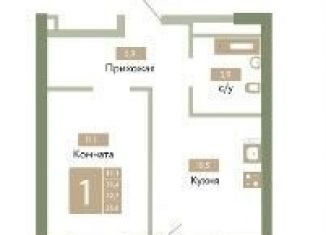 Продам однокомнатную квартиру, 32.7 м2, Крым