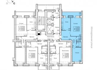Продается двухкомнатная квартира, 69.2 м2, Воронеж, переулок Здоровья, 90Г/1к1