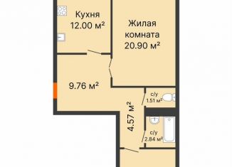 Продаю 2-ком. квартиру, 69 м2, Воронеж, переулок Здоровья, 90Г/1к2