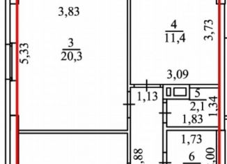 Продам 2-комнатную квартиру, 57.3 м2, Челябинск, улица 250-летия Челябинска, 27