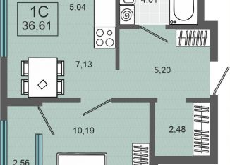 Продается однокомнатная квартира, 36.6 м2, Тюмень