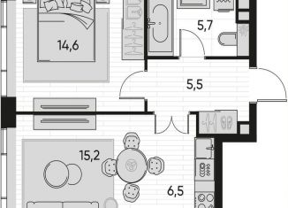 Продается 1-ком. квартира, 47.5 м2, Москва, Полковая улица, 1, Полковая улица
