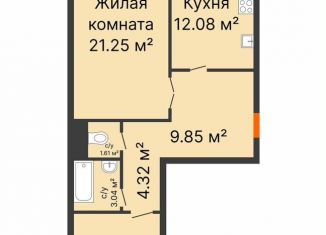 Продается 2-комнатная квартира, 70.2 м2, Воронеж, переулок Здоровья, 90Г/1к1