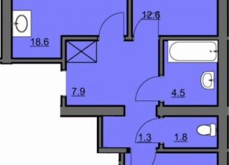 2-ком. квартира на продажу, 72.4 м2, Нефтекамск, бульвар Феоктиста Бахтеева, 1