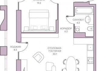Продается двухкомнатная квартира, 68.9 м2, Пенза, Ленинский район