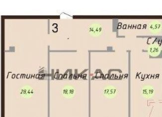 Продается трехкомнатная квартира, 102.3 м2, Ярославль, Московский проспект, 78, Красноперекопский район