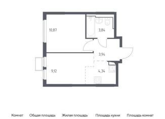 Продается однокомнатная квартира, 32.1 м2, Москва, жилой комплекс Остафьево, к15