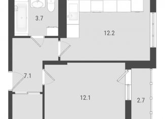 Продаю однокомнатную квартиру, 36.5 м2, Самара, Южное шоссе, 7, ЖК АмГрад