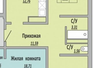 Продажа 2-комнатной квартиры, 62.7 м2, Оренбург, Северо-Восточный жилой район, 16-й микрорайон, с18
