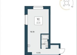 Продаю квартиру студию, 31 м2, Новосибирск, метро Берёзовая роща, улица Авиастроителей, 3/1