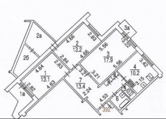 Продается 3-ком. квартира, 81.3 м2, Москва, станция Трикотажная, улица Василия Петушкова, 17