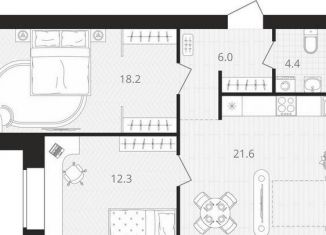 Продается двухкомнатная квартира, 62.5 м2, посёлок Мичуринский, Выставочная улица