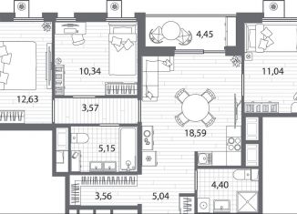 Продается трехкомнатная квартира, 76.6 м2, Санкт-Петербург