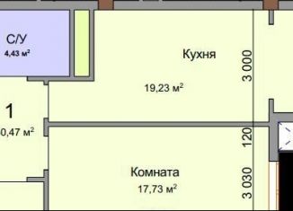 Продаю 1-ком. квартиру, 50.5 м2, Нальчик, улица Пушкина, 58Б