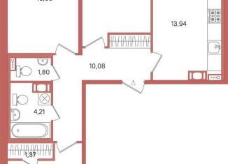 Продаю трехкомнатную квартиру, 72.2 м2, Сертолово, ЖК Новое Сертолово