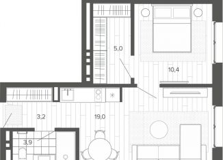 2-комнатная квартира на продажу, 41.5 м2, Алтайский край, Змеиногорский тракт, 35Бк2