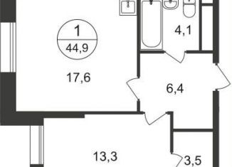 Продажа 1-ком. квартиры, 44.9 м2, Московский, 7-я фаза, к1