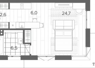 Продам 1-ком. квартиру, 43.3 м2, Алтайский край, Змеиногорский тракт, 35Бк2