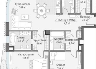 Продаю двухкомнатную квартиру, 116.5 м2, Москва, метро Новокузнецкая