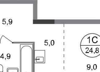 Продаю квартиру студию, 24.8 м2, Московский, ЖК Первый Московский