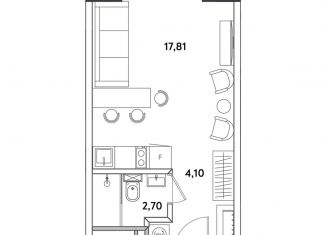 Продажа 1-ком. квартиры, 25.1 м2, Москва, ВАО, Окружной проезд, 10Б