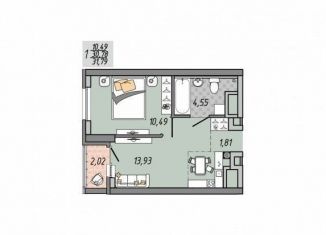 1-ком. квартира на продажу, 31.8 м2, Свердловская область, улица Печатников, 3/1