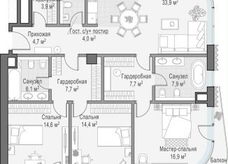 3-ком. квартира на продажу, 132.4 м2, Москва, метро Полянка