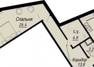 1-комнатная квартира на продажу, 68.4 м2, Санкт-Петербург, набережная реки Карповки, 27В, метро Чкаловская