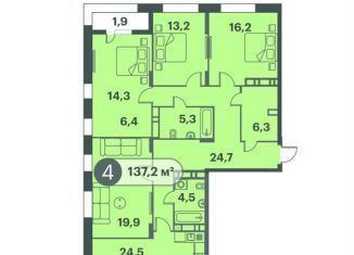 Продажа 4-ком. квартиры, 137.2 м2, Красноярск, Кировский район