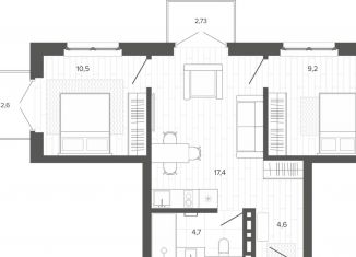 Продажа 3-комнатной квартиры, 48 м2, Алтайский край, Змеиногорский тракт, 35Бк2