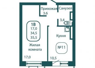 Продажа 1-ком. квартиры, 35.5 м2, рабочий посёлок Андреевка, жилой комплекс Андреевка Лайф, 4