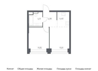 Продам 1-ком. квартиру, 35.6 м2, Москва, жилой комплекс Нова, к2, ЗАО