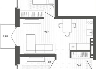 Продается 3-комнатная квартира, 51.8 м2, Алтайский край, Змеиногорский тракт, 35Бк2