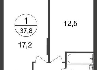 1-комнатная квартира на продажу, 37.8 м2, Москва, 7-я фаза, к2