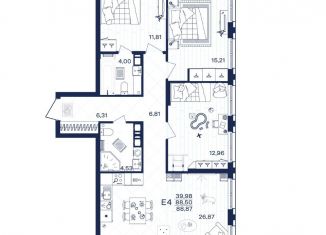 Продажа трехкомнатной квартиры, 88.9 м2, Тула