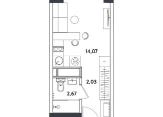 Продается однокомнатная квартира, 19.1 м2, Москва, ВАО, Окружной проезд, 10Б