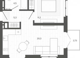 Продажа двухкомнатной квартиры, 42.9 м2, Алтайский край, Змеиногорский тракт, 35Бк2