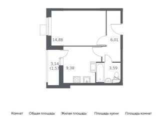 Продажа 1-ком. квартиры, 35.1 м2, посёлок Мирный, улица Академика Северина, 10, ЖК Томилино Парк