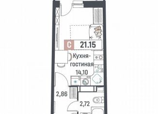 Продам квартиру студию, 21.2 м2, Мурино, ЖК Авиатор
