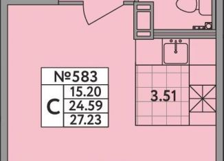 Продажа квартиры студии, 24.6 м2, деревня Новое Девяткино, Главная улица, 2