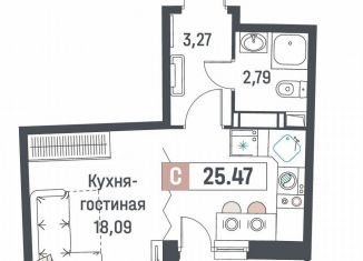 Продается квартира студия, 25.5 м2, Мурино, ЖК Авиатор