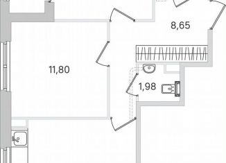 Продам двухкомнатную квартиру, 58.2 м2, Пушкин